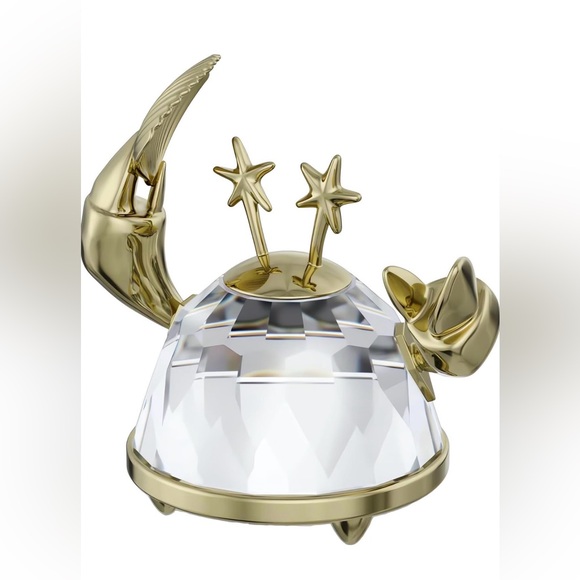 Swarovski Gold and Clear Crystal Crab Figurine - Picture 9 of 14